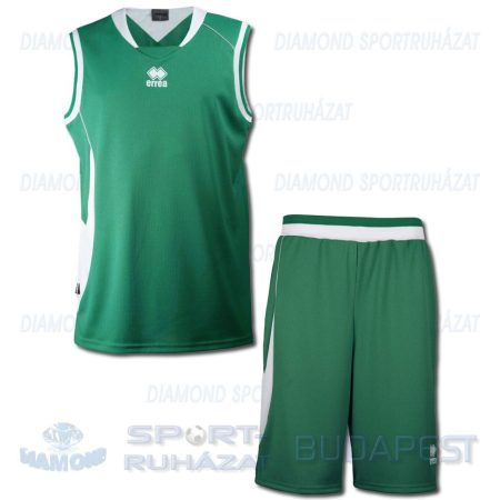 ERREA DUNK SENIOR KIT kosárlabda mez + nadrág KIT - zöld-fehér-világosszürke [XL]