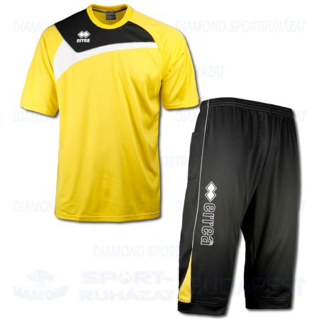 ERREA CLIMA KIT belebújós edző melegítő felső (rövid ujjú) + háromnegyedes nadrág KIT - sárga-fekete-fehér [XL]