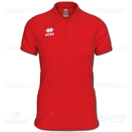 ERREA EVO LADIES POLO SHIRT női pamut póló (rövid ujjú galléros) - piros