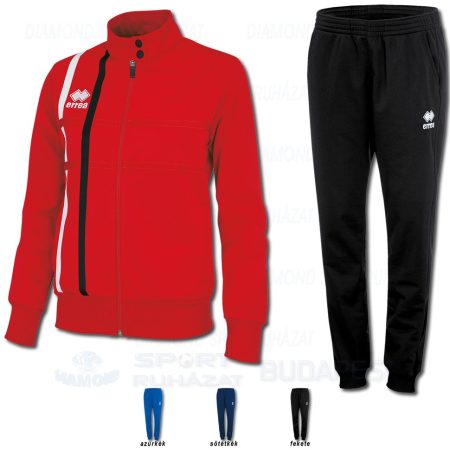 ERREA MELISSA WOMAN & VANESSA WOMAN 3.0 SET női cipzáras karcsúsított szabadidő melegítő felső + női nadrág SZETT - piros-fehér-fekete [3XL]