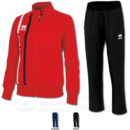 ERREA MELISSA WOMAN & VALERY WOMAN SET női cipzáras karcsúsított szabadidő melegítő felső + női nadrág SZETT - piros-fehér-fekete [3XL]