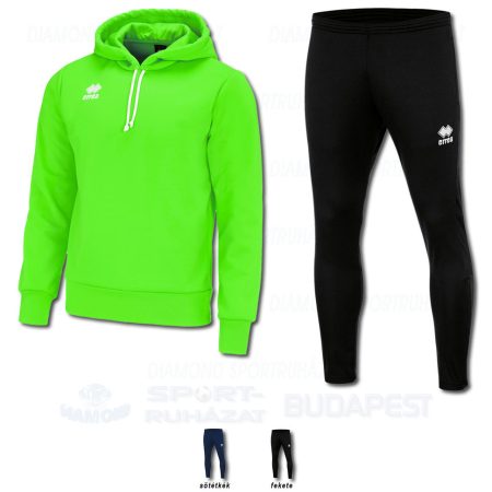 ERREA JONAS & FLANN SET kapucnis-belebújós edző- és szabadidő melegítő felső + nadrág SZETT - UV zöld