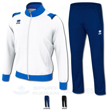 ERREA LOU & CLAYTON 3.0 SET cipzáras edző- és szabadidő melegítő felső + nadrág SZETT - fehér-azúrkék-sötétkék ERREA LOU & CLAYTON 3.0 SET cipzáras edző- és szabadidő melegítő felső + nadrág SZETT - fehér-azúrkék-sötétkék