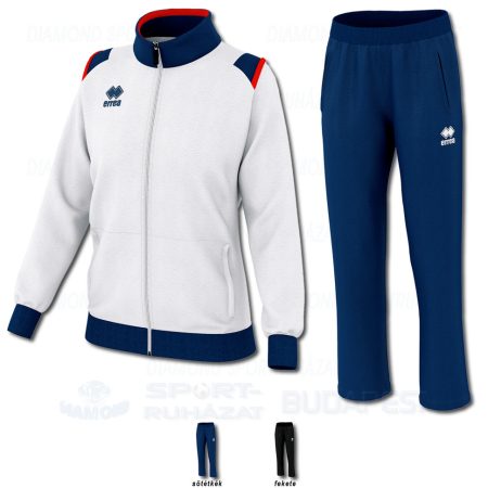 ERREA LOREN WOMAN & VALERY WOMAN SET női cipzáras karcsúsított edző- és szabadidő melegítő felső + női nadrág SZETT - fehér-sötétkék-piros [3XL]