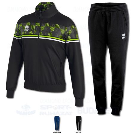 ERREA DIANA WOMAN & VANESSA WOMAN 3.0 SET női cipzáras karcsúsított edző- és szabadidő melegítő felső + női nadrág SZETT - fekete-UV zöld-fehér [L]