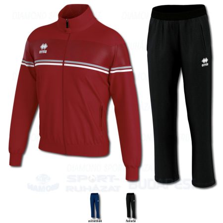 ERREA DIANA WOMAN & VALERY WOMAN 3.0 SET női cipzáras karcsúsított edző- és szabadidő melegítő felső + női nadrág SZETT - bordó-világosszürke-fehér [L]