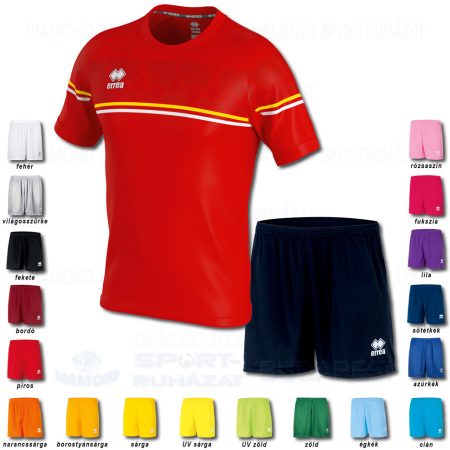 ERREA DIAMANTIS & NEW SKIN SET futball mez + nadrág SZETT - piros-sárga-fehér
