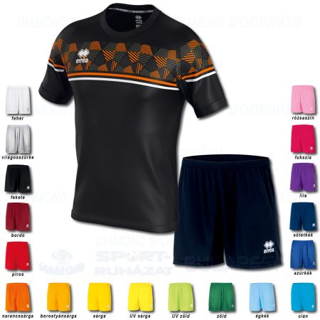 ERREA DIAMANTIS & NEW SKIN SET futball mez + nadrág SZETT - fekete-UV narancssárga-fehér