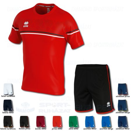 ERREA DIAMANTIS & BONN SET futball mez + nadrág SZETT - piros-fekete-fehér