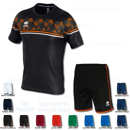 ERREA DIAMANTIS & BONN SET futball mez + nadrág SZETT - fekete-UV narancssárga-fehér
