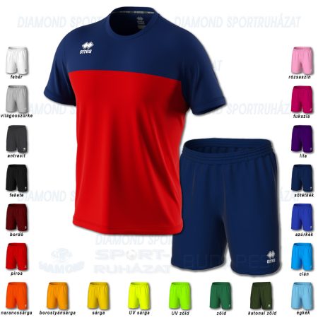 ERREA BRANDON & NEW SKIN SET futball mez + nadrág SZETT - piros-sötétkék