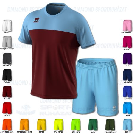 ERREA BRANDON & NEW SKIN SET futball mez + nadrág SZETT - bordó-égkék