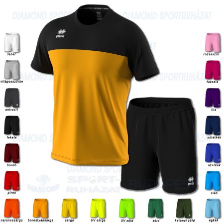 ERREA BRANDON & NEW SKIN SET futball mez + nadrág SZETT - borostyánsárga-fekete