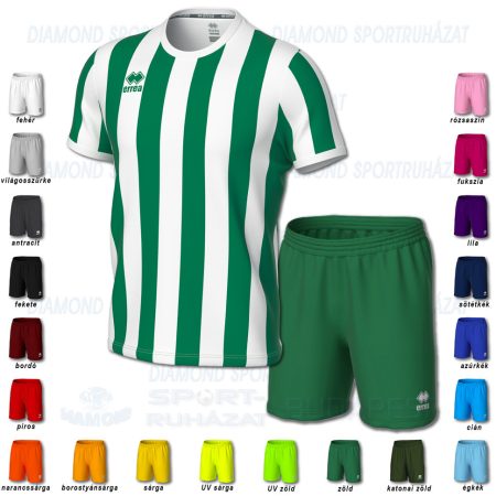 ERREA STRIP & NEW SKIN SET futball mez + nadrág SZETT - zöld-fehér
