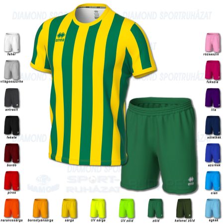 ERREA STRIP & NEW SKIN SET futball mez + nadrág SZETT - zöld-sárga