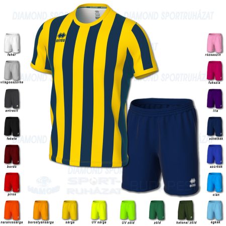 ERREA STRIP & NEW SKIN SET futball mez + nadrág SZETT - sötétkék-sárga