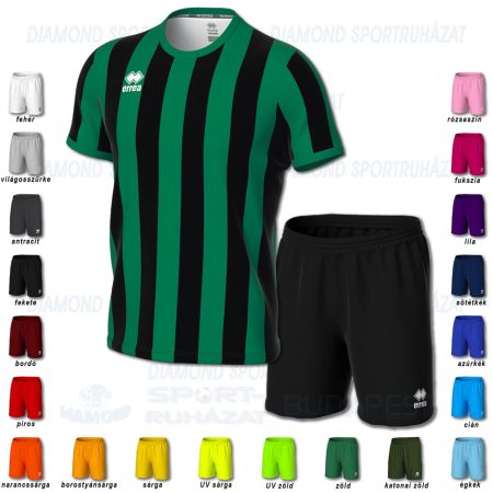 ERREA STRIP & NEW SKIN SET futball mez + nadrág SZETT - fekete-zöld