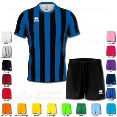 ERREA STRIP & NEW SKIN SET futball mez + nadrág SZETT - fekete-azúrkék