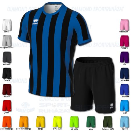 ERREA STRIP & NEW SKIN SET futball mez + nadrág SZETT - fekete-azúrkék