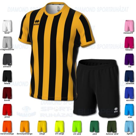ERREA STRIP & NEW SKIN SET futball mez + nadrág SZETT - fekete-borostyánsárga