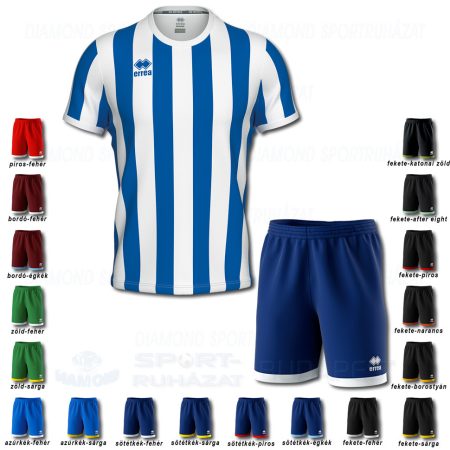 ERREA STRIP & BARNEY SET futball mez + nadrág SZETT - azúrkék-fehér