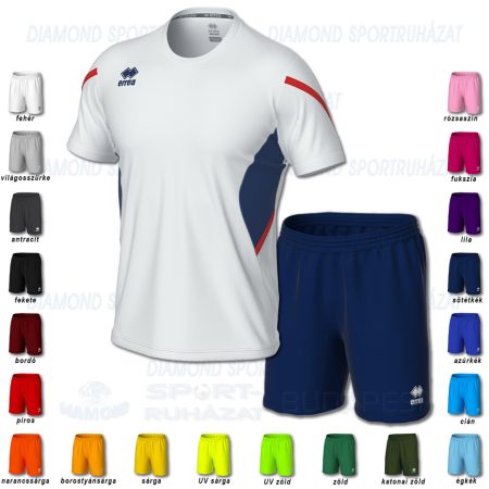 ERREA CURTIS & NEW SKIN SET futball mez + nadrág SZETT - fehér-sötétkék-piros