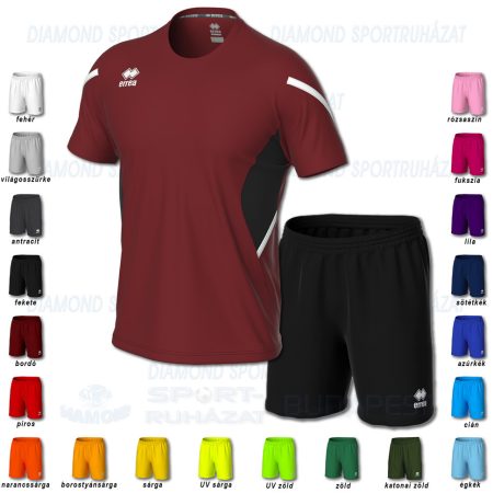 ERREA CURTIS & NEW SKIN SET futball mez + nadrág SZETT - bordó-fekete-fehér