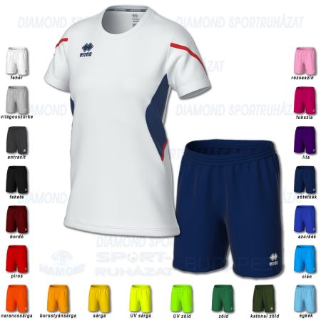ERREA CORINNE WOMAN & NEW SKIN SET női röp- és kézilabda mez + unisex nadrág SZETT - fehér-sötétkék-piros