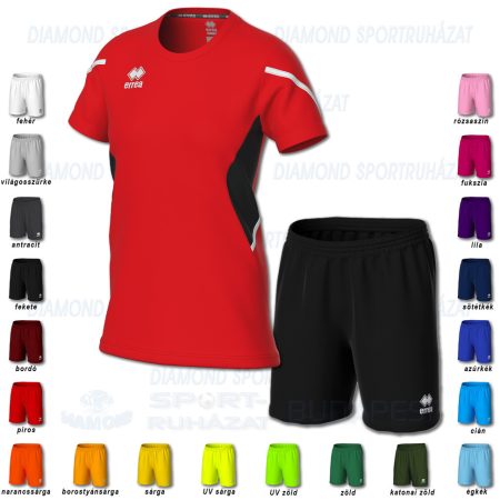 ERREA CORINNE WOMAN & NEW SKIN SET női röp- és kézilabda mez + unisex nadrág SZETT - piros-fekete-fehér