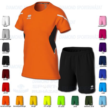 ERREA CORINNE WOMAN & NEW SKIN SET női röp- és kézilabda mez + unisex nadrág SZETT - narancssárga-fekete-fehér