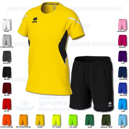 ERREA CORINNE WOMAN & NEW SKIN SET női röp- és kézilabda mez + unisex nadrág SZETT - sárga-fekete-fehér