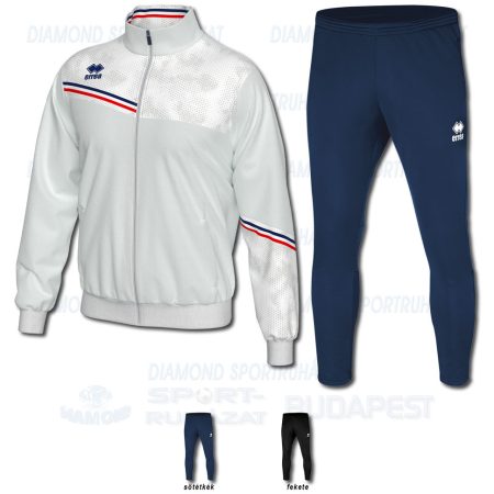 ERREA ELTON & KEY 3.0 SET cipzáras edző- és szabadidő melegítő felső + nadrág SZETT - fehér-sötétkék-piros