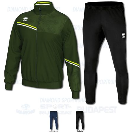 ERREA ELTON & KEY 3.0 SET cipzáras edző- és szabadidő melegítő felső + nadrág SZETT - katonai zöld-UV zöld-fehér
