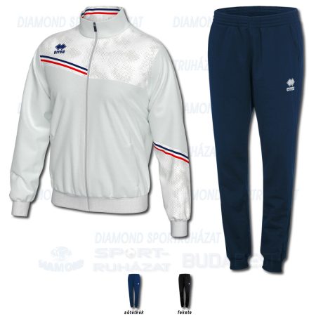 ERREA ELTON & VANESSA WOMAN 3.0 SET cipzáras edző- és szabadidő melegítő felső + női nadrág SZETT - fehér-sötétkék-piros