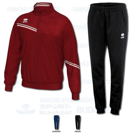 ERREA ELTON & VANESSA WOMAN 3.0 SET cipzáras edző- és szabadidő melegítő felső + női nadrág SZETT - bordó-világosszürke-fehér