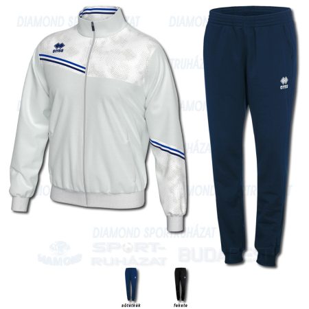 ERREA ELTON & VANESSA WOMAN 3.0 SET cipzáras edző- és szabadidő melegítő felső + női nadrág SZETT - fehér-azúrkék-sötétkék