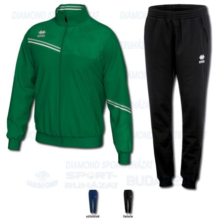 ERREA ELTON & VANESSA WOMAN 3.0 SET cipzáras edző- és szabadidő melegítő felső + női nadrág SZETT - zöld-világosszürke-fehér