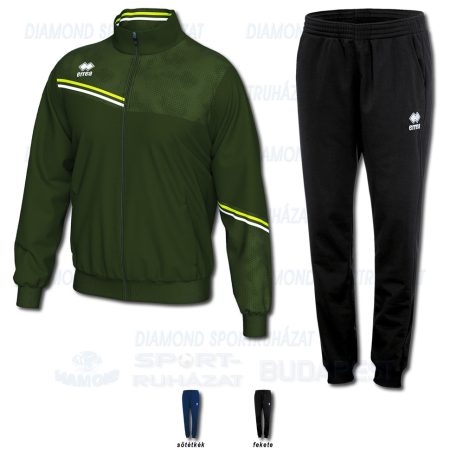 ERREA ELTON & VANESSA WOMAN 3.0 SET cipzáras edző- és szabadidő melegítő felső + női nadrág SZETT - katonai zöld-UV zöld-fehér