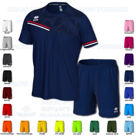 ERREA EVAN & NEW SKIN SET futball mez + nadrág SZETT - sötétkék-piros-fehér
