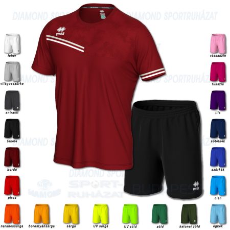 ERREA EVAN & NEW SKIN SET futball mez + nadrág SZETT - bordó-világosszürke-fehér