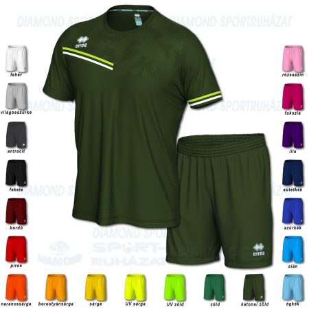 ERREA EVAN & NEW SKIN SET futball mez + nadrág SZETT - katonai zöld-UV zöld-fehér