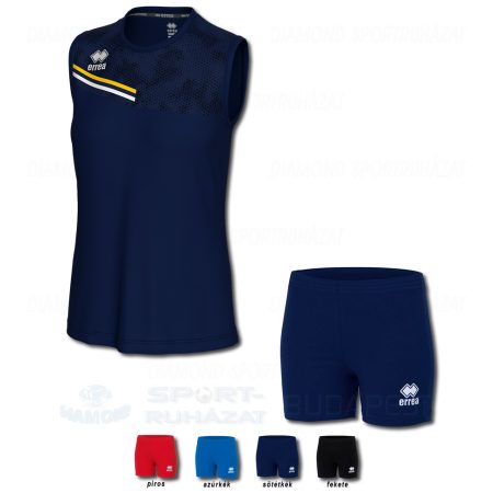 ERREA ELOY WOMAN & VOLLEYBALL WOMAN SET női röp- és kosárlabda mez + női pamutnadrág SZETT - sötétkék-sárga-fehér