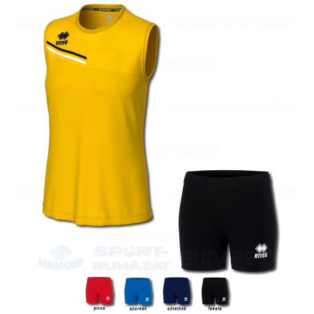 ERREA ELOY WOMAN & VOLLEYBALL WOMAN SET női röp- és kosárlabda mez + női pamutnadrág SZETT - sárga-sötétkék-fehér