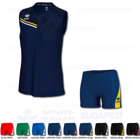 ERREA ELOY WOMAN & AMAZON 3.0 WOMAN SET női röp- és kosárlabda mez + női nadrág SZETT - sötétkék-sárga-fehér