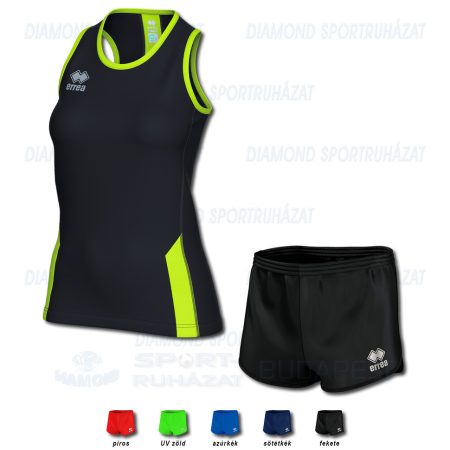 ERREA REGIS WOMAN & MEYER SET női atléta mez + unisex nadrág SZETT - fekete-UV zöld