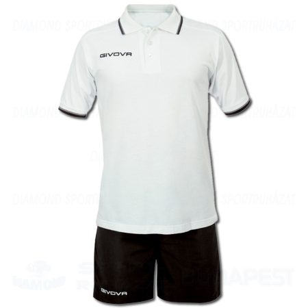 GIVOVA STREET KIT póló (rövid ujjú) + nadrág KIT - fehér-fekete
