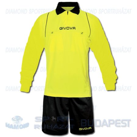 GIVOVA ARBITRO ML KIT játékvezetői mez + nadrág KIT - UV sárga-fekete