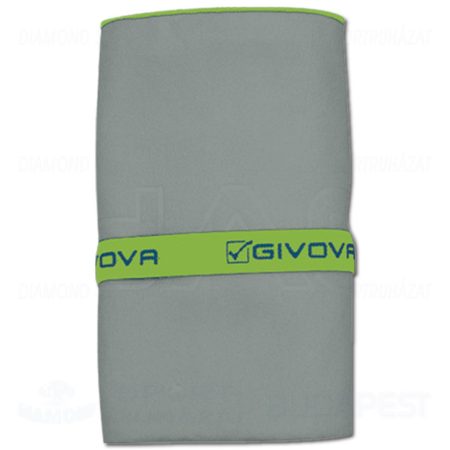 GIVOVA TELO BIG MICROFIBRA 165X80 törölköző (vékony mikroszálas) - szürke-UV zöld
