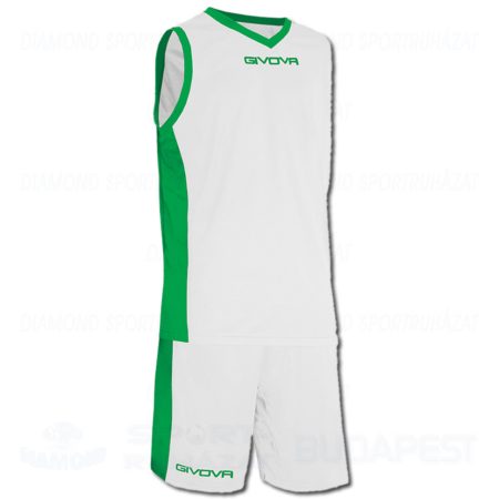 GIVOVA POWER KIT kosárlabda mez + nadrág KIT - fehér-zöld