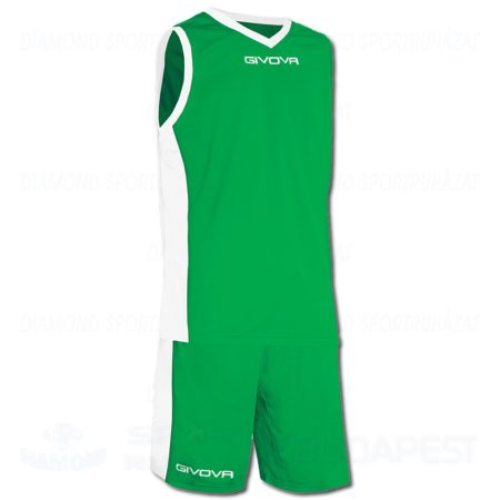 GIVOVA POWER KIT kosárlabda mez + nadrág KIT - zöld-fehér